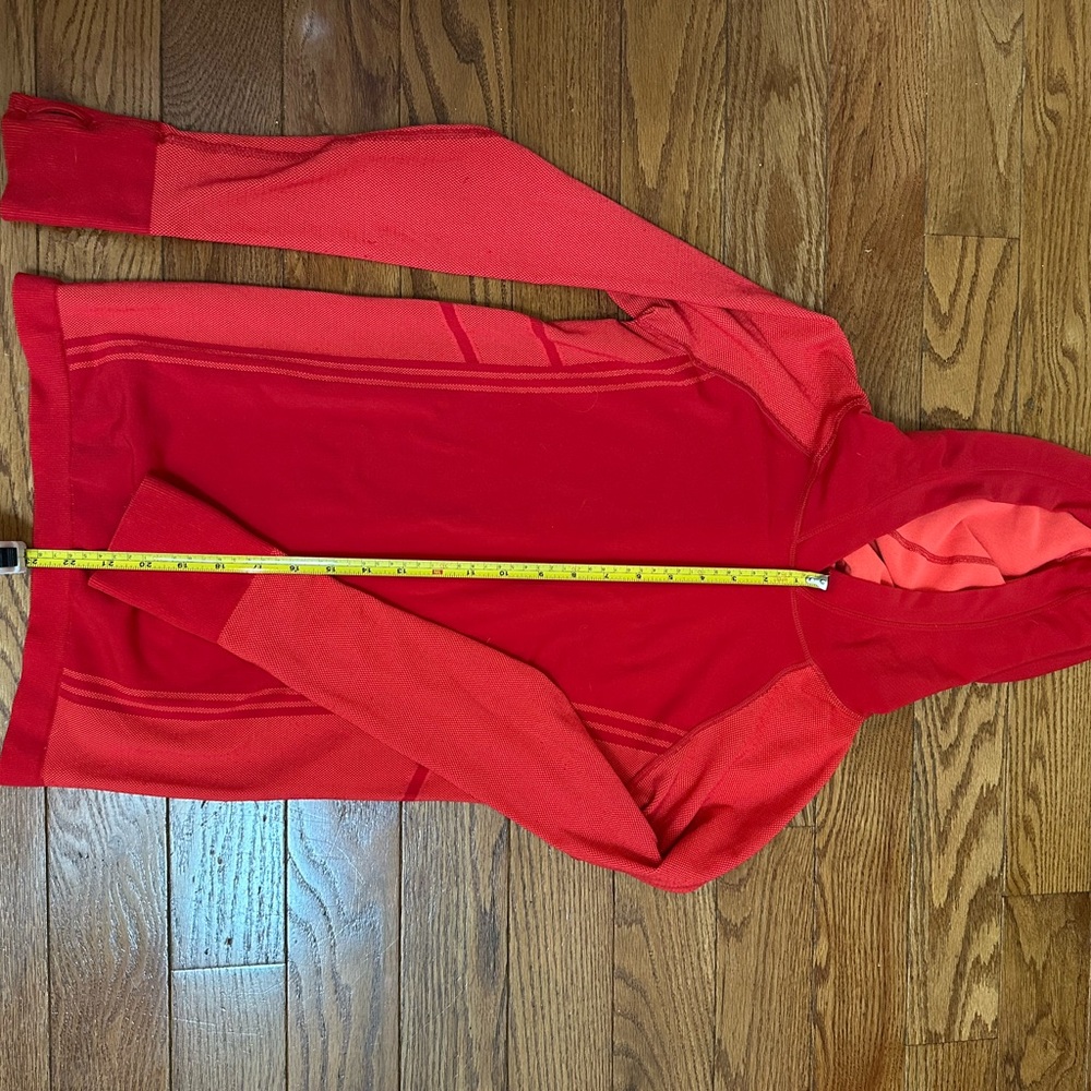 Athleta Vibrant Red and Orange Hoodie (Rare Find)